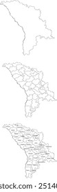 MOLDOVA MAP with its administrative divisions and regions