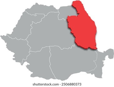 moldova map ADMINISTRATIVE DIVISIONS of ROMANIA 3d isometric map