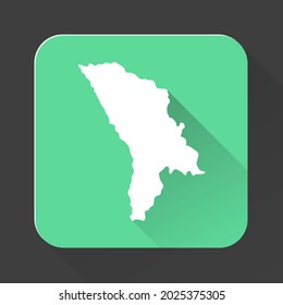 Moldova map with borders isolated on background