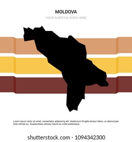 Moldova map with creative design vector 