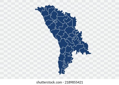 Moldavia Mapa color azul oscuro en archivos de calidad de fondo blanco Color (043B72) png