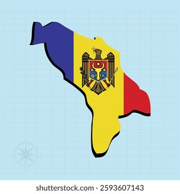 Moldova map Design Vector illustration graphic