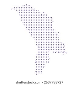 Moldova map dotted pattern design purple circle