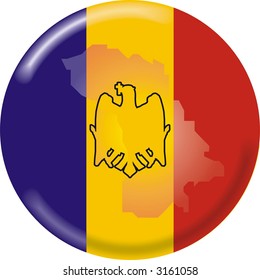 moldova map and flag