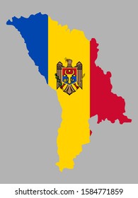 Moldova Map Flag Vector illustration Eps 10