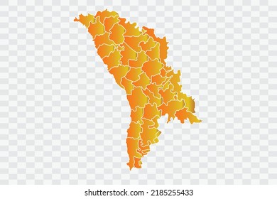Moldova Map Gold Dust Color on White Backgound png