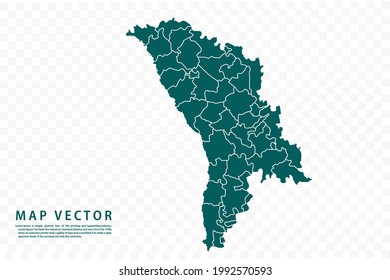 Moldova map High Detailed on white background. Abstract design vector illustration eps 10