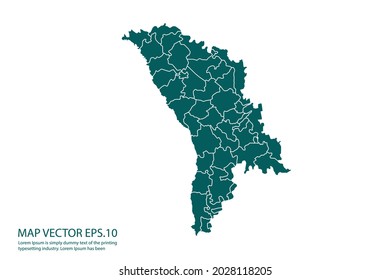 Moldova map High Detailed on white background. Abstract design vector illustration eps 10