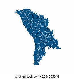 Mapa de Moldavia Alto detallado sobre fondo blanco. Resumen de la ilustración vectorial de diseño eps 10
