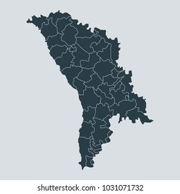 Moldova map on gray background vector, Moldova Map Outline Shape Gray on White Vector Illustration,
High detailed Gray illustration map Moldova.