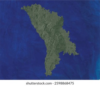 Moldova map with satellite view design style.