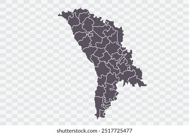 Moldova Map Smoke Color on White Background quality files Png