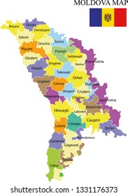 Moldova map vector illustration

