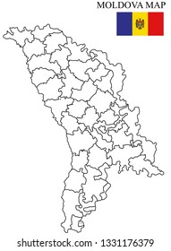 Moldova map vector illustration
