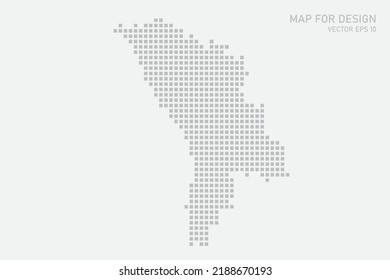 Moldova Map - World map International vector template with grey pixel, grid, grunge, halftone style isolated on white background for education, infographic, design - Vector illustration eps 10