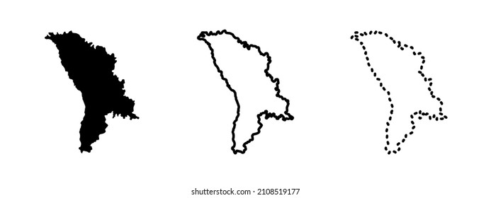 Moldova maps isolated on a white background