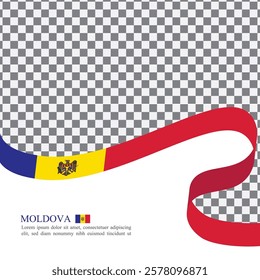 Moldova national flag ribbon stock vector