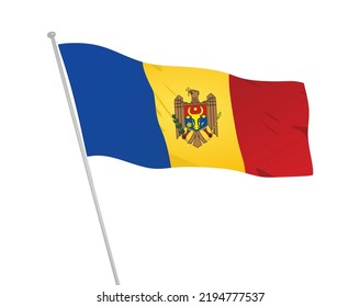 Moldova national flag. vector illustration