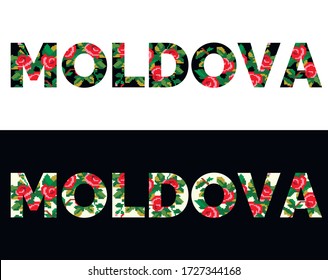 Moldova national ornament rug lettering 