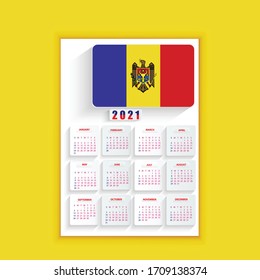 moldova New year 2021 poster template design