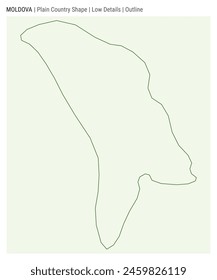 Mapa del país de Moldavia. Detalles bajos. Estilo de esquema. Forma de Moldavia. Ilustración vectorial.