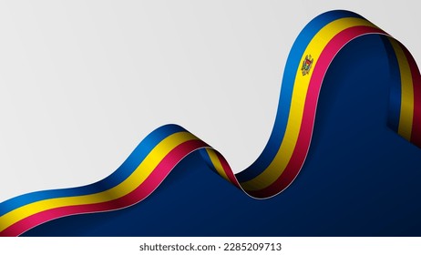 Moldova ribbon flag background. Element of impact for the use you want to make of it.
