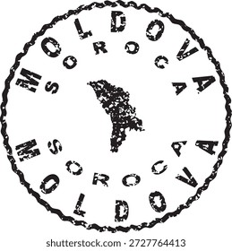 Moldawien Soroca Runde Seal Map Design