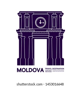 Moldova travel destination grand vector illustration.
