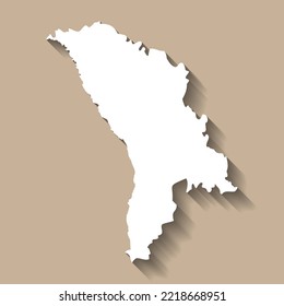 Silueta de mapa del país vector de Moldavia