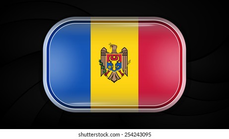 Moldova. Vector Flag Button Series. Rectangular Shape This image is a vector illustration and can be scaled to any size without loss of resolution. This image will download as a EPS file.