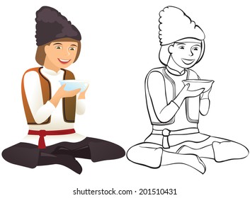 Moldovan over lunch - contour and outline