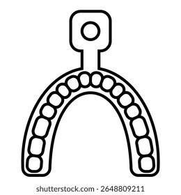 Molds outline icon isolated on white 