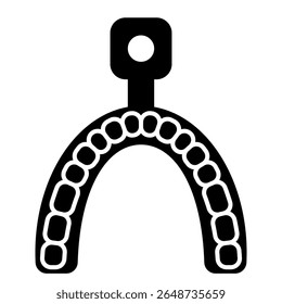 Molds solid icon isolated on white