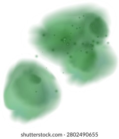 A moldy fungus or mildew with a fluffy texture, green in color, and fuzzy edges. Suitable for brochures and articles on allergens, sanitation, biotechnology, and food spoilage. Vector. Icon.