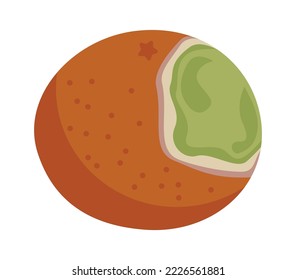 Icono plano de color naranja moldavo Compost Residuos orgánicos