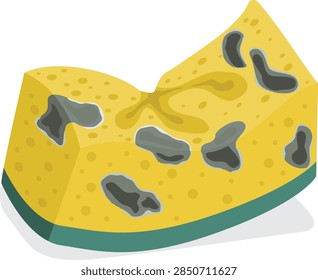 Moldy Sponge, dirty sponge vector.