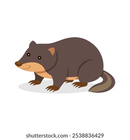 Mole animal isolated flat vector illustration on white background