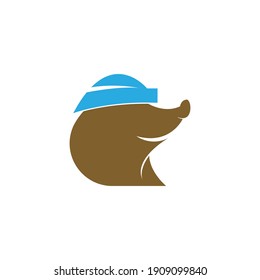 Mole animal logo icon design illustration vector template