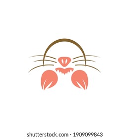 Mole animal logo icon design illustration vector template