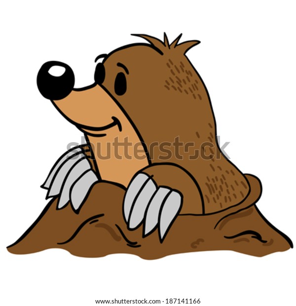 Mole Cartoon Illustration Stock Vector (Royalty Free) 187141166