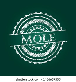 Mole with chalkboard texture. Vector Illustration. Detailed.