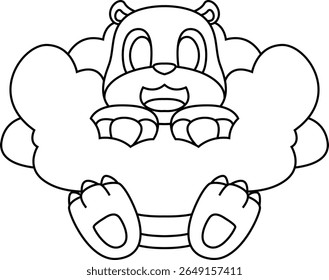 Nuvens Moles Animal Vetor Ilustração de Arte Gráfica