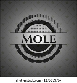 Mole dark emblem. Retro