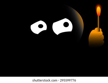 Mole in the dark illustration