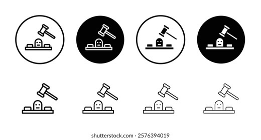 Mole Game Whack icon logo sign set vector outline