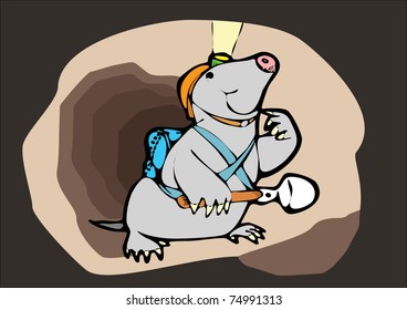 Mole has the equipment to dig and search output.