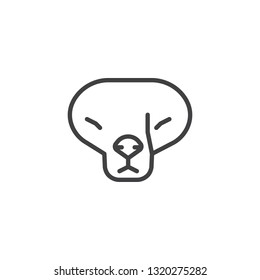 Mole head line icon. linear style sign for mobile concept and web design.  