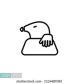 Mole icon for garden craft. Agriculture sign. Graph symbol for your web site design, logo, app, UI. Vector illustration, EPS10.