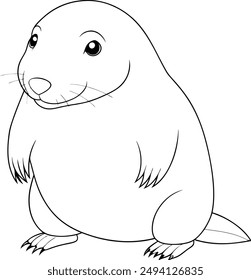 Mole line art vector file