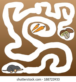 Mole. Maze Game